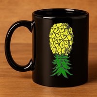 Upside Down Pineapple Gift 11oz C Handle Ceramic Mug