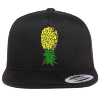 Upside Down Pineapple Gift Flat Bill Trucker Hat