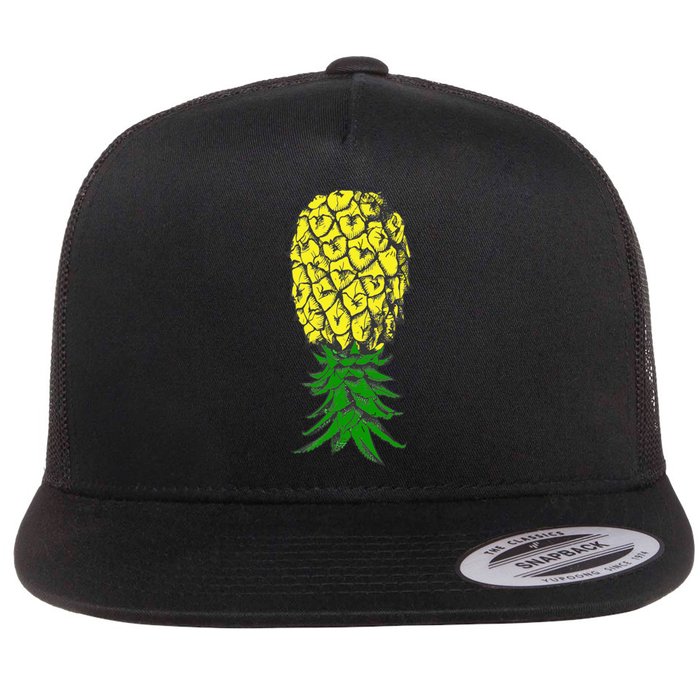 Upside Down Pineapple Gift Flat Bill Trucker Hat