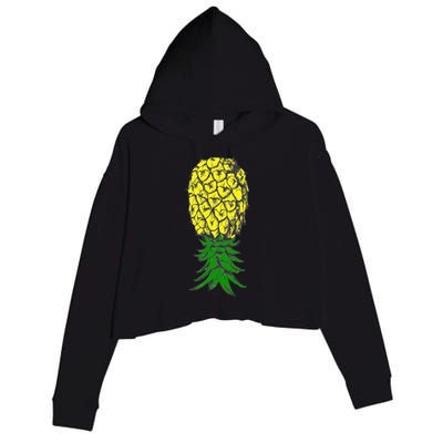 Upside Down Pineapple Gift Crop Fleece Hoodie