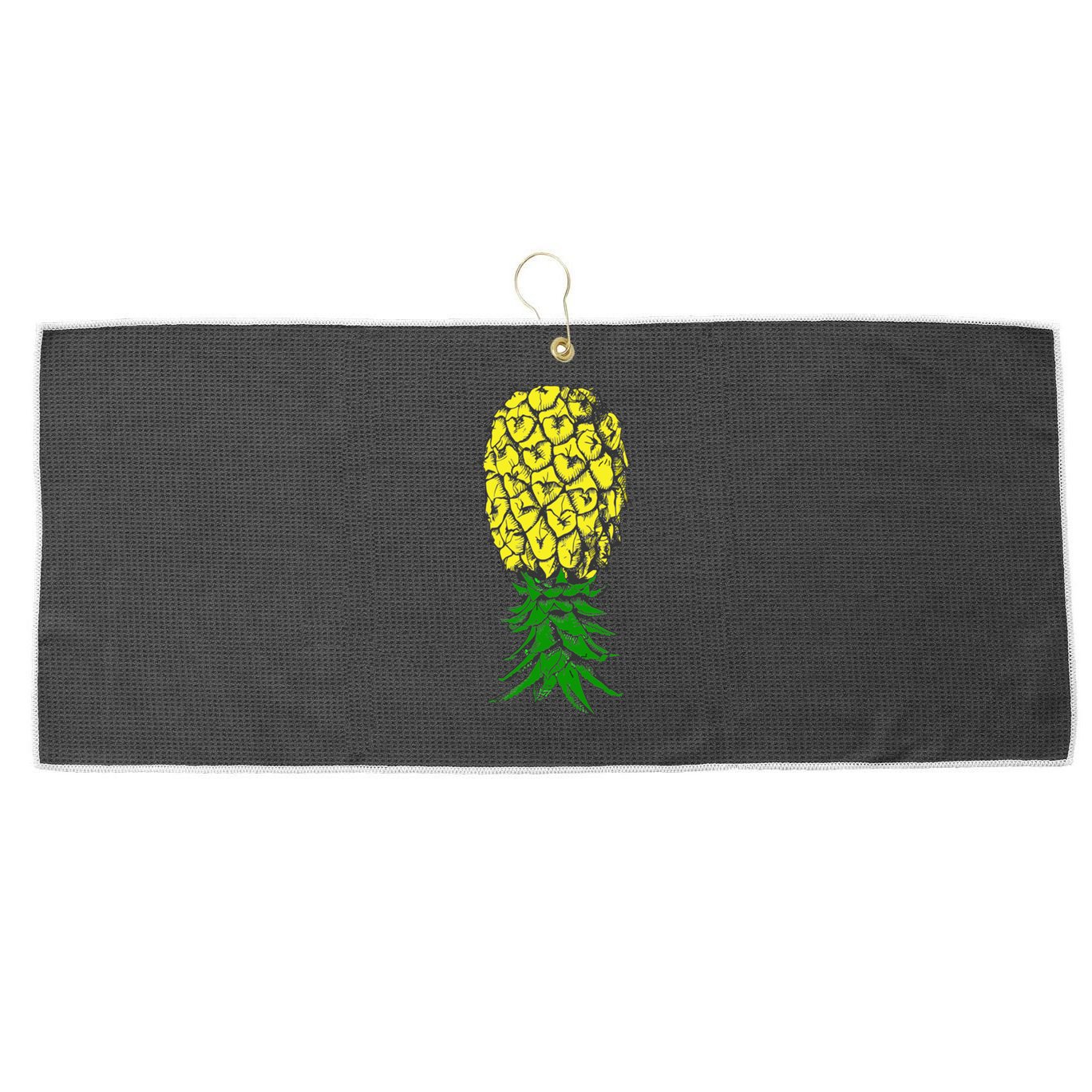Upside Down Pineapple Gift Large Microfiber Waffle Golf Towel