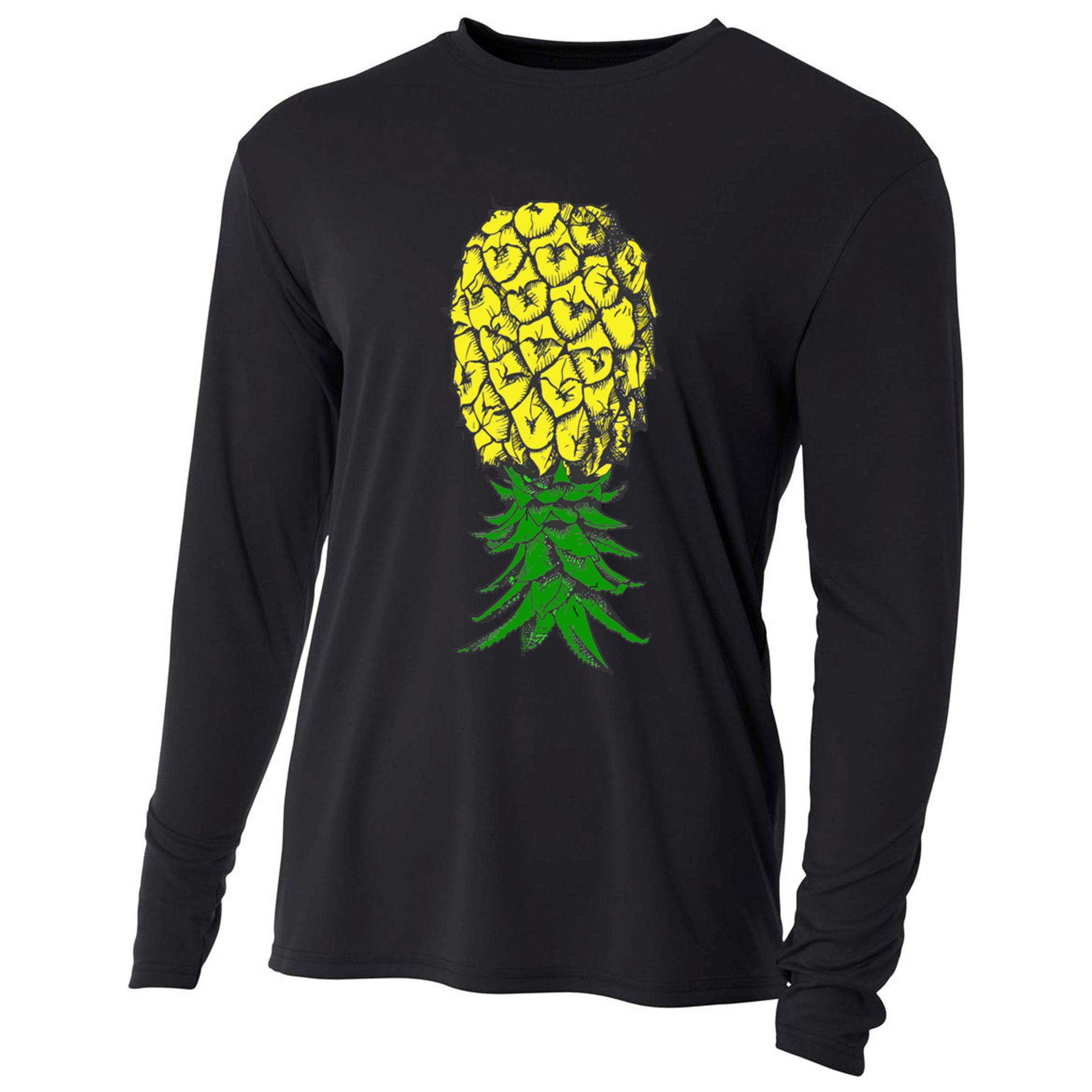 Upside Down Pineapple Gift Cooling Performance Long Sleeve Crew