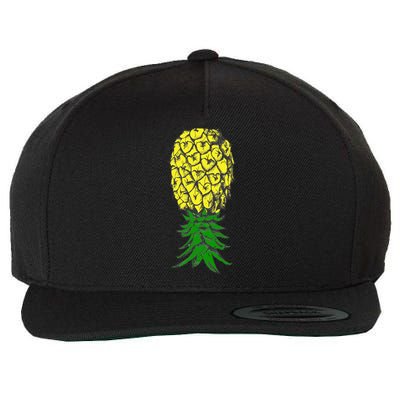 Upside Down Pineapple Gift Wool Snapback Cap