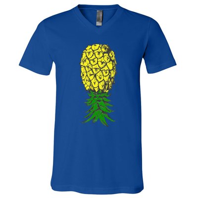 Upside Down Pineapple Gift V-Neck T-Shirt