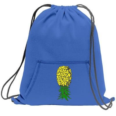 Upside Down Pineapple Gift Sweatshirt Cinch Pack Bag