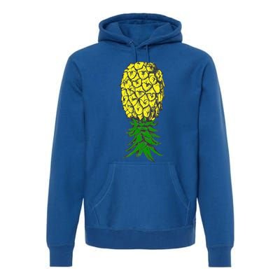 Upside Down Pineapple Gift Premium Hoodie