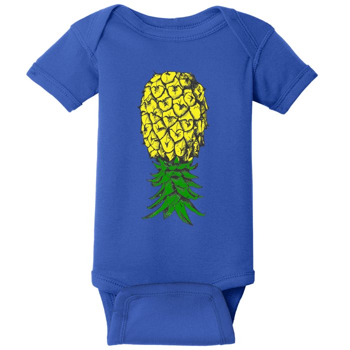 Upside Down Pineapple Gift Baby Bodysuit