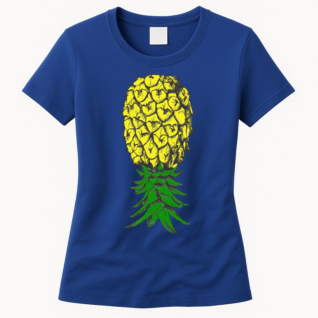Upside Down Pineapple Gift Womens T-Shirt