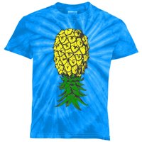 Upside Down Pineapple Gift Kids Tie-Dye T-Shirt