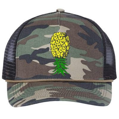 Upside Down Pineapple Gift Retro Rope Trucker Hat Cap