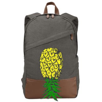 Upside Down Pineapple Gift Cotton Canvas Backpack