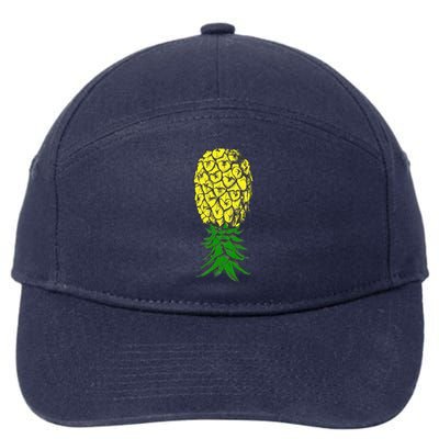 Upside Down Pineapple Gift 7-Panel Snapback Hat