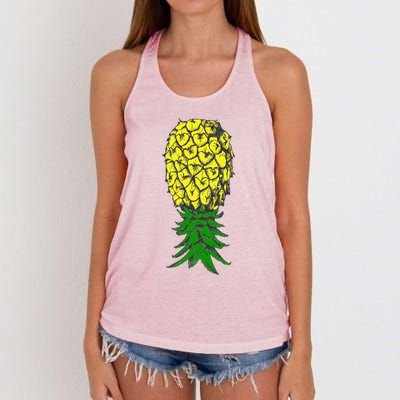 Upside Down Pineapple Gift Women's Knotted Racerback Tank