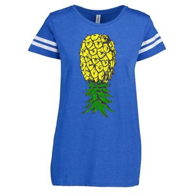 Upside Down Pineapple Gift Enza Ladies Jersey Football T-Shirt