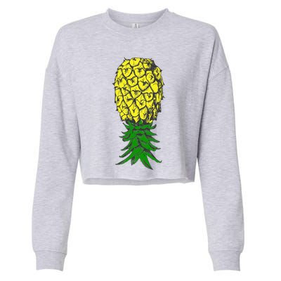 Upside Down Pineapple Gift Cropped Pullover Crew