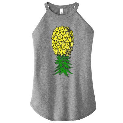 Upside Down Pineapple Gift Women's Perfect Tri Rocker Tank