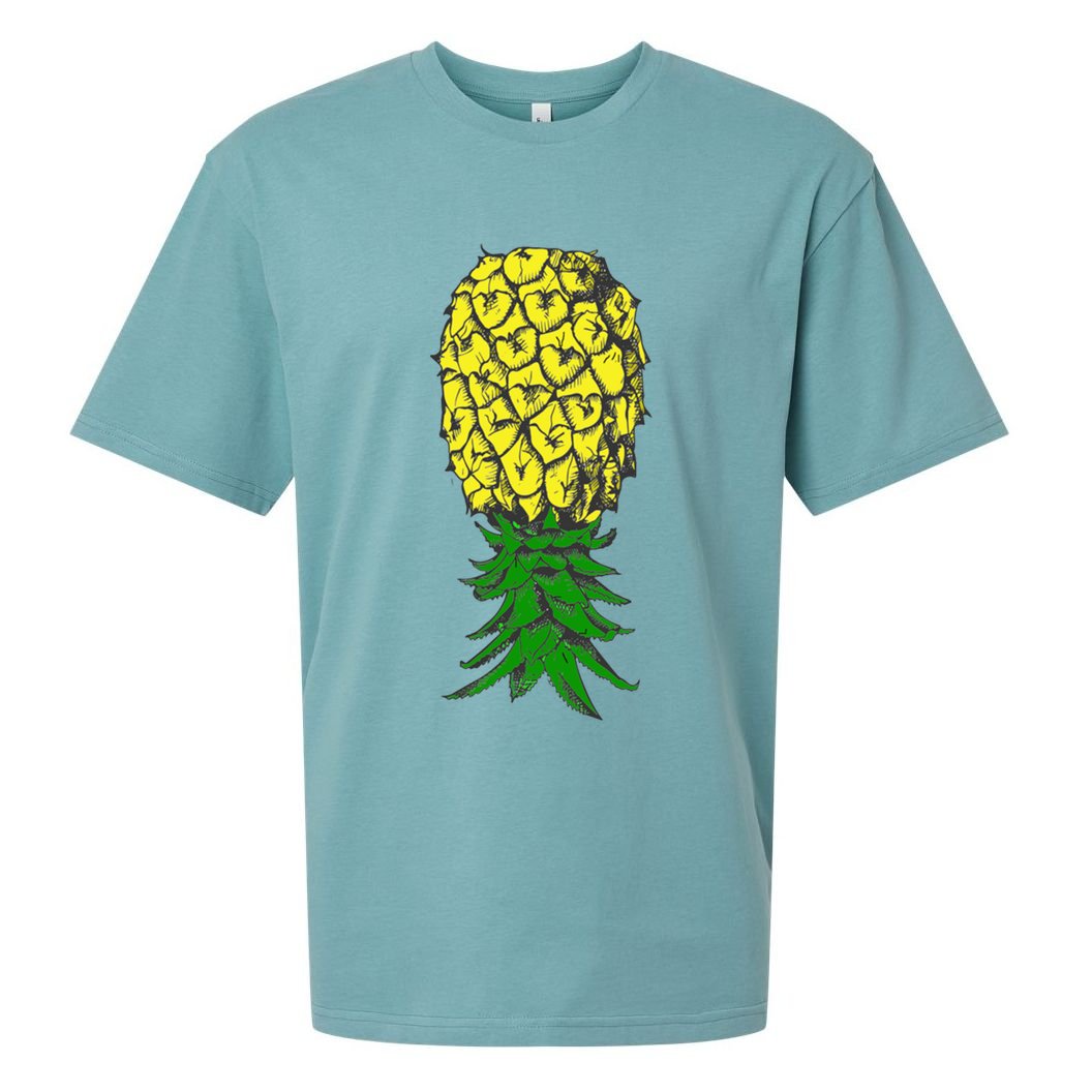Upside Down Pineapple Gift Sueded Cloud Jersey T-Shirt