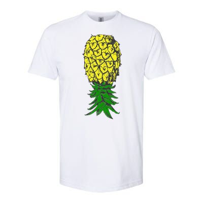 Upside Down Pineapple Gift Softstyle® CVC T-Shirt