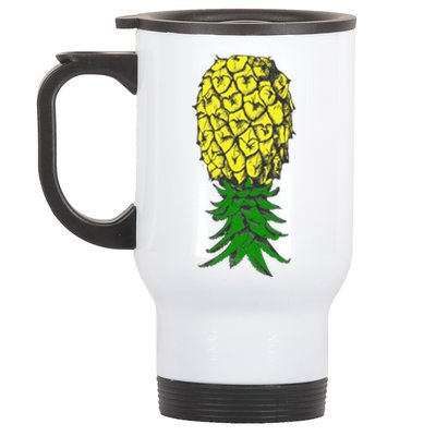 Upside Down Pineapple Gift Stainless Steel Travel Mug