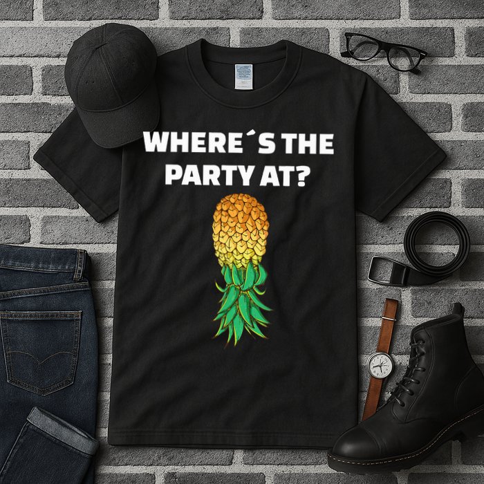 Upside Down Pineapple Where´S The Party At Tall T-Shirt