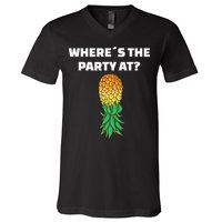 Upside Down Pineapple Where´S The Party At V-Neck T-Shirt
