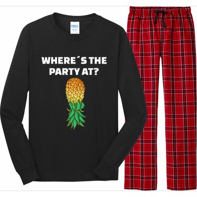 Upside Down Pineapple Where´S The Party At Long Sleeve Pajama Set