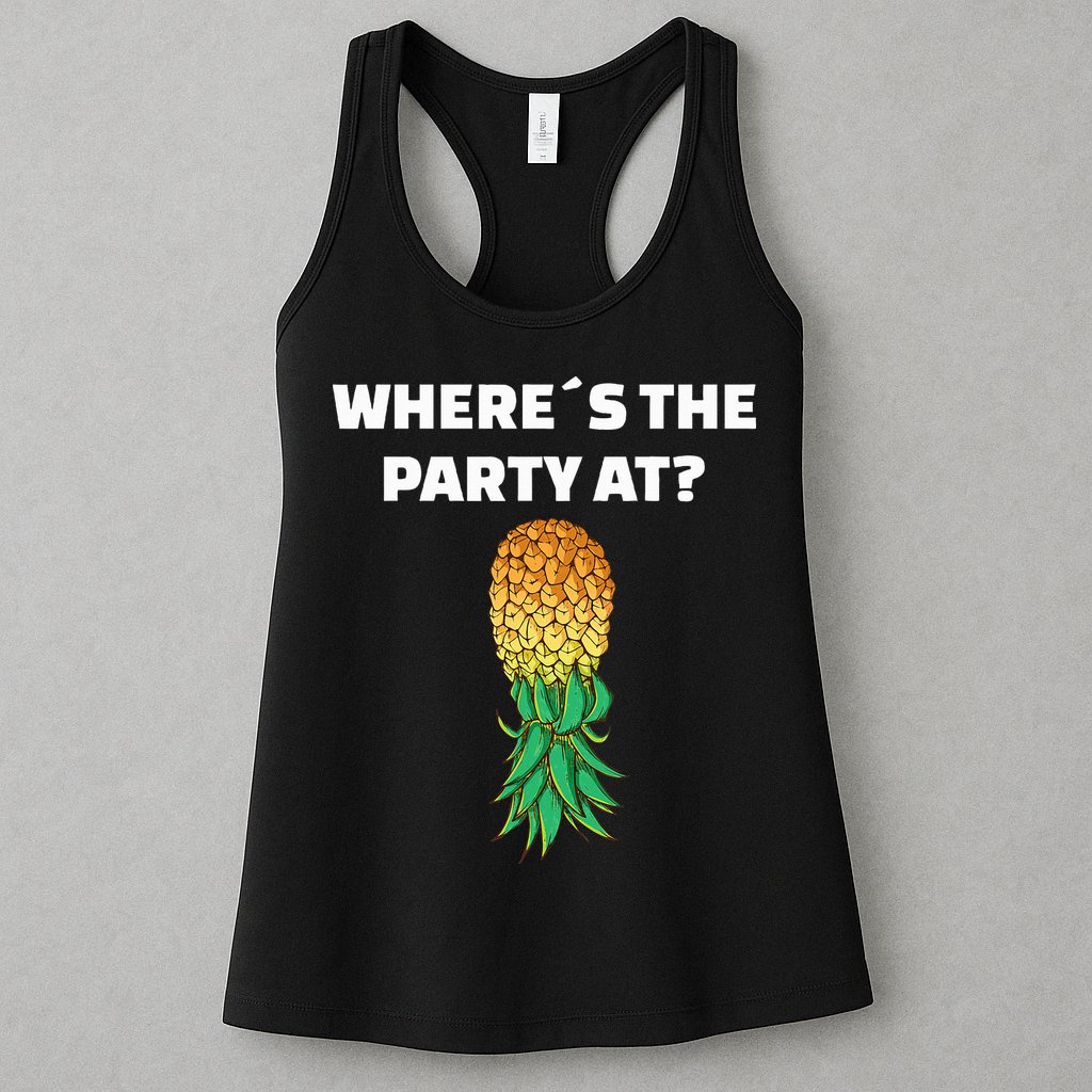 Upside Down Pineapple Where´S The Party At Womens Tank Top