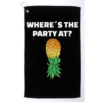 Upside Down Pineapple Where´S The Party At Golf Towel