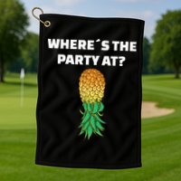 Upside Down Pineapple Where´S The Party At Golf Towel