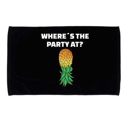 Upside Down Pineapple Where´S The Party At Microfiber Hand Towel