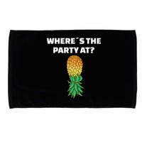Upside Down Pineapple Where´S The Party At Microfiber Hand Towel
