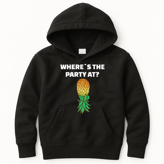 Upside Down Pineapple Where´S The Party At Kids Hoodie