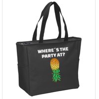Upside Down Pineapple Where´S The Party At Zip Tote Bag