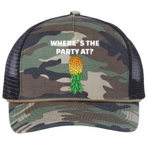 Upside Down Pineapple Where´S The Party At Retro Rope Trucker Hat Cap