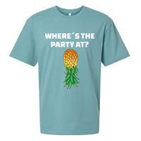 Upside Down Pineapple Where´S The Party At Sueded Cloud Jersey T-Shirt