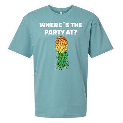 Upside Down Pineapple Where´S The Party At Sueded Cloud Jersey T-Shirt