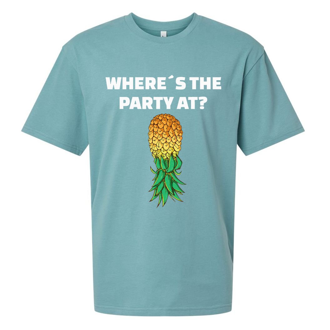 Upside Down Pineapple Where´S The Party At Sueded Cloud Jersey T-Shirt