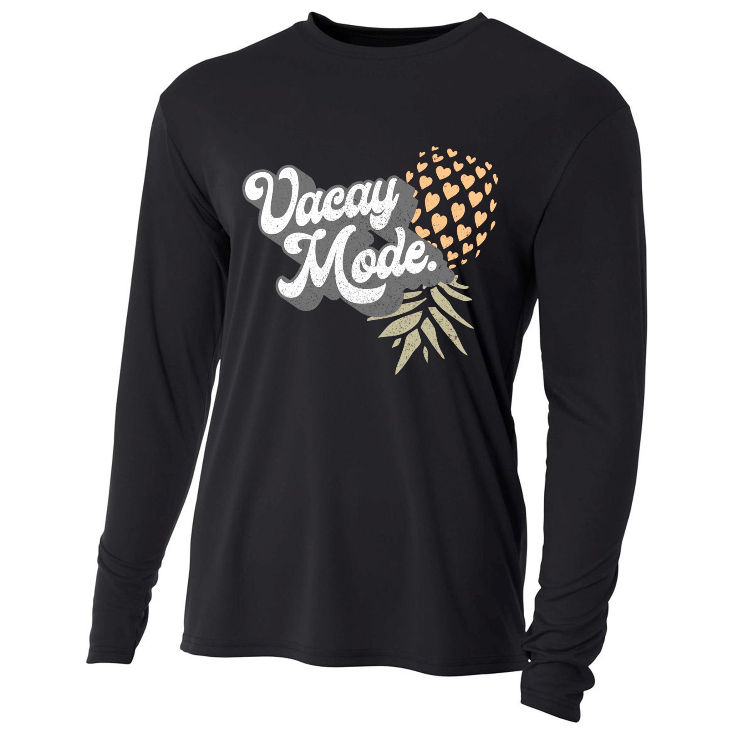 Upside Down Pineapple Vacay Mode Vacation Funny Swinger Gift Cooling Performance Long Sleeve Crew