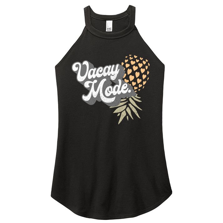 Upside Down Pineapple Vacay Mode Vacation Funny Swinger Gift Women's Perfect Tri Rocker Tank