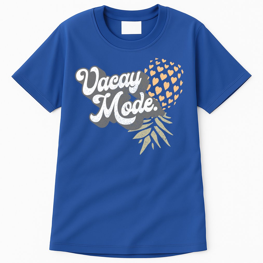 Upside Down Pineapple Vacay Mode Vacation Funny Swinger Gift Tall T-Shirt