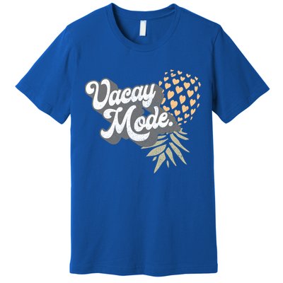 Upside Down Pineapple Vacay Mode Vacation Funny Swinger Gift Premium T-Shirt