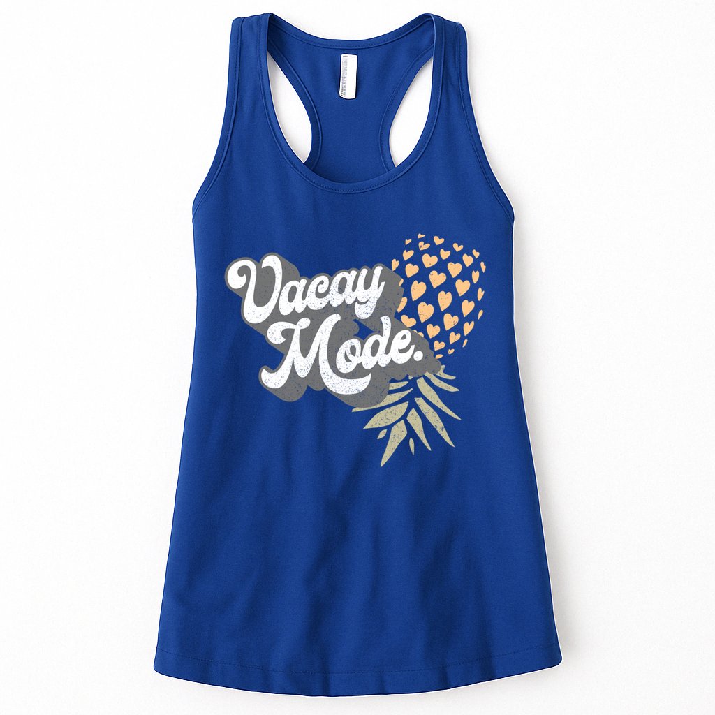 Upside Down Pineapple Vacay Mode Vacation Funny Swinger Gift Womens Tank Top