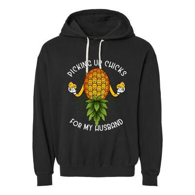 Upside Down Pineapple Swinger Wife Garment-Dyed Fleece Hoodie