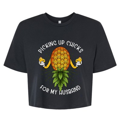 Upside Down Pineapple Swinger Wife Bella+Canvas Jersey Crop Tee