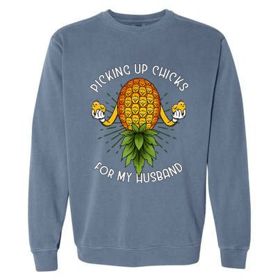 Upside Down Pineapple Swinger Wife Garment-Dyed Sweatshirt