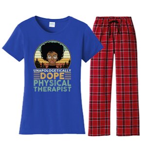 Unapologetically Dope Physical Therapist Black Nurse Mom Great Gift Women's Flannel Pajama Set