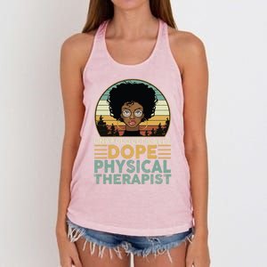 Unapologetically Dope Physical Therapist Black Nurse Mom Great Gift Women's Knotted Racerback Tank