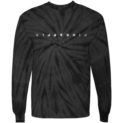 Upside Down Pineapple Swinger Clothing Subtle Text Women Tie-Dye Long Sleeve Shirt