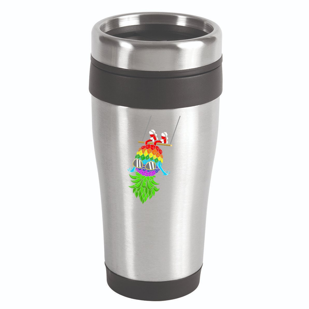 Upside Down Pineapple Swingers Swinging Lgbtq Adult Humor Gift 16oz Travel Tumbler