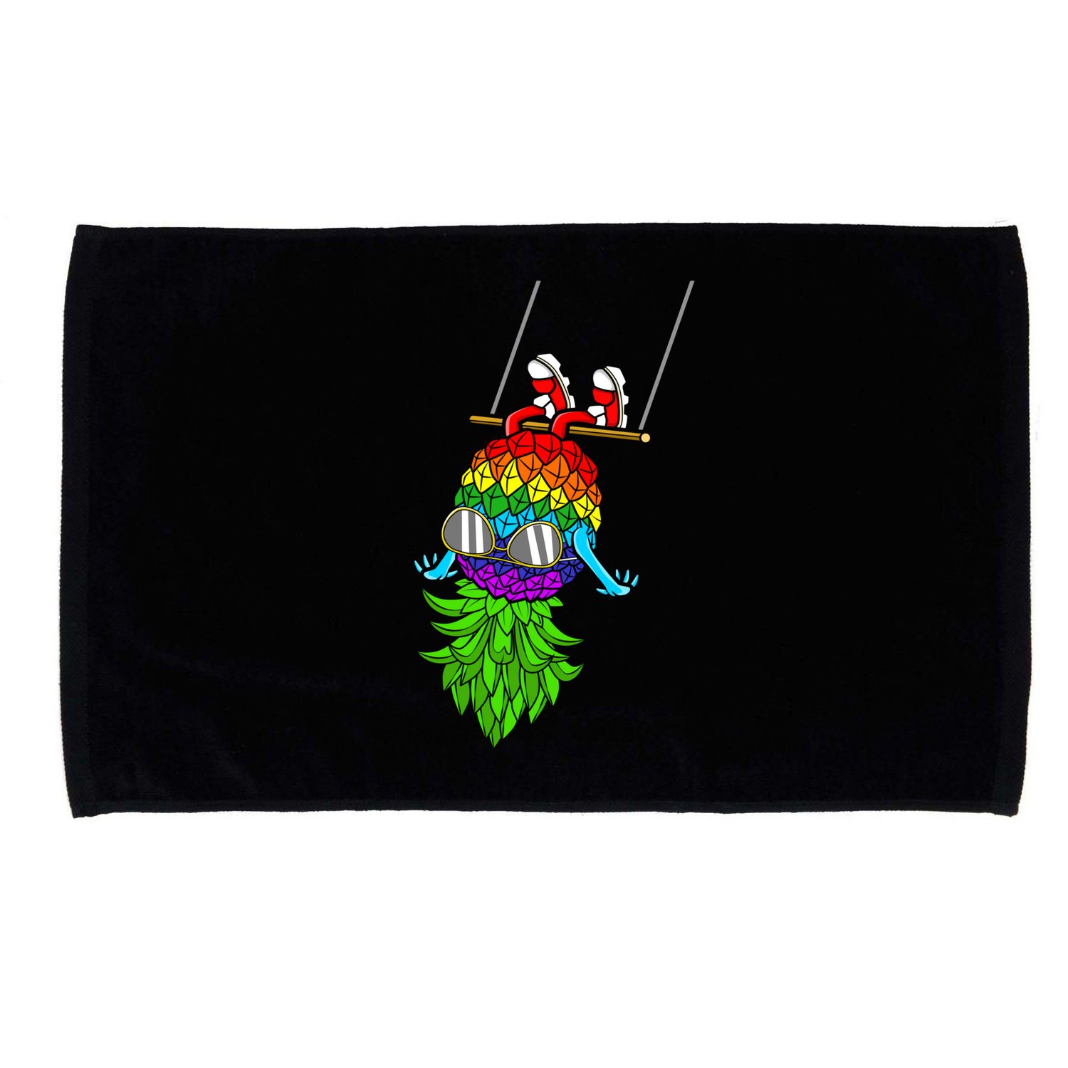 Upside Down Pineapple Swingers Swinging Lgbtq Adult Humor Gift Microfiber Hand Towel